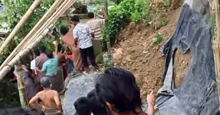 রোহিঙ্গা ক্যাম্পে পাহাড়ধসে একজনের মৃত্যু